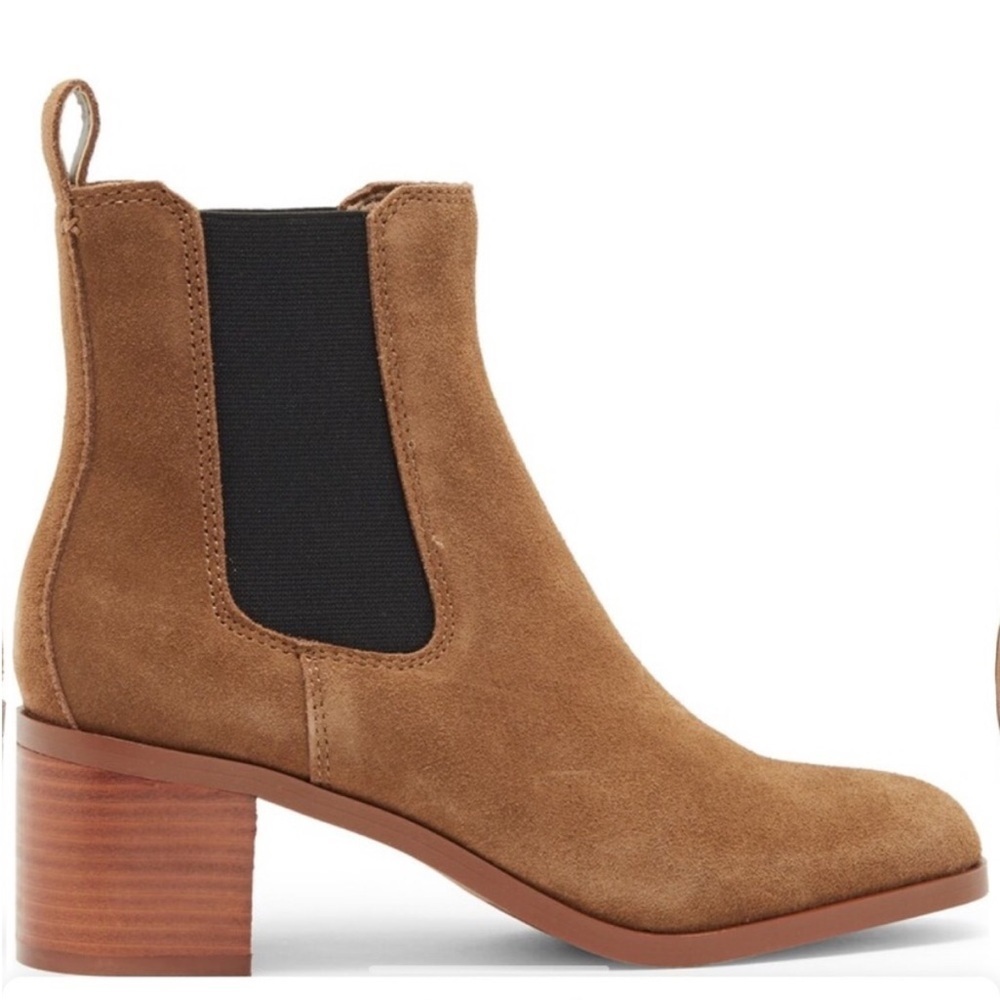 Steve Madden Rhiannon Suede Chelsea Ankle Boot in Brown Size 9 New